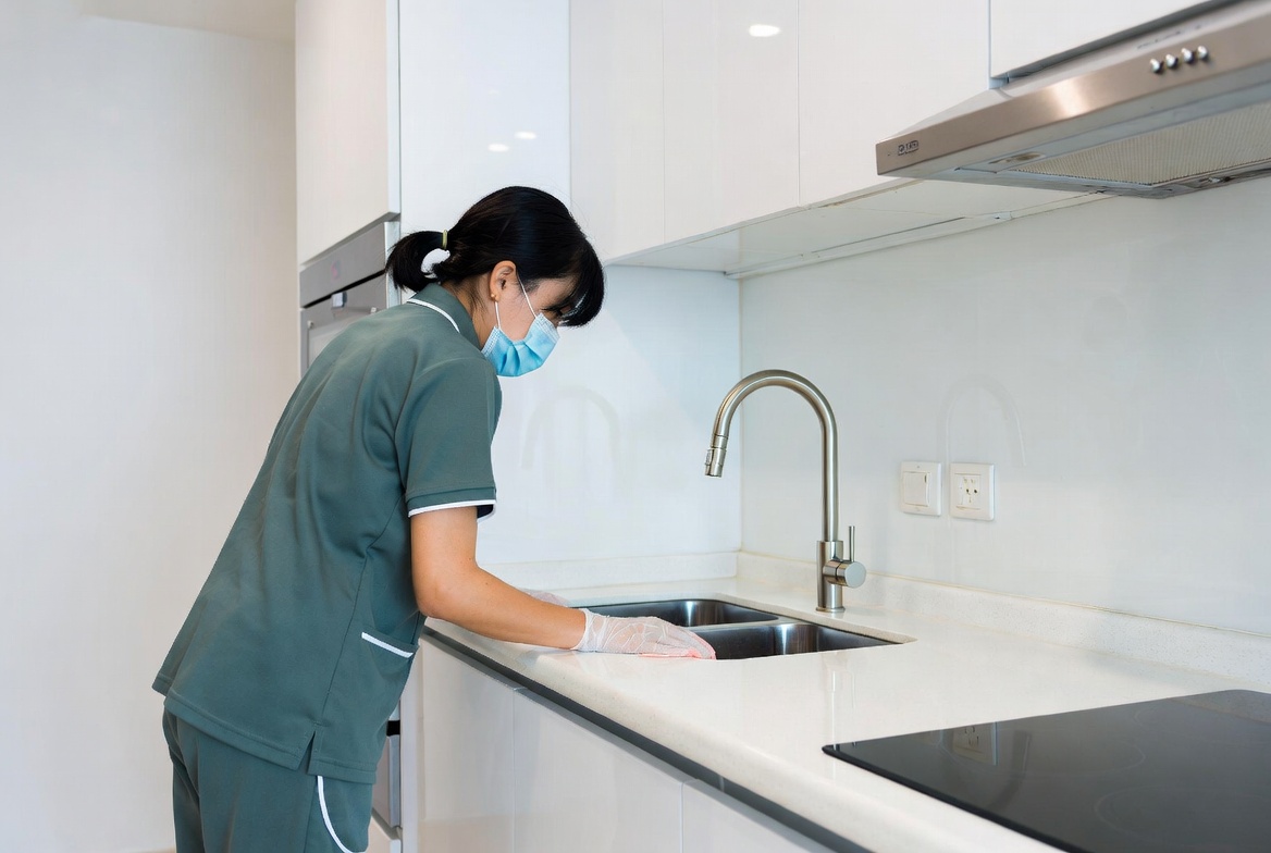 Kitchen and bathroom cleaning